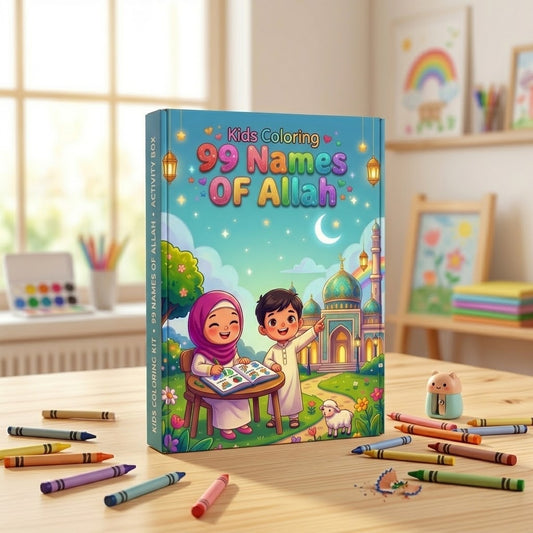 99 Names Of Allah Coloring & Tracing Book for Kids