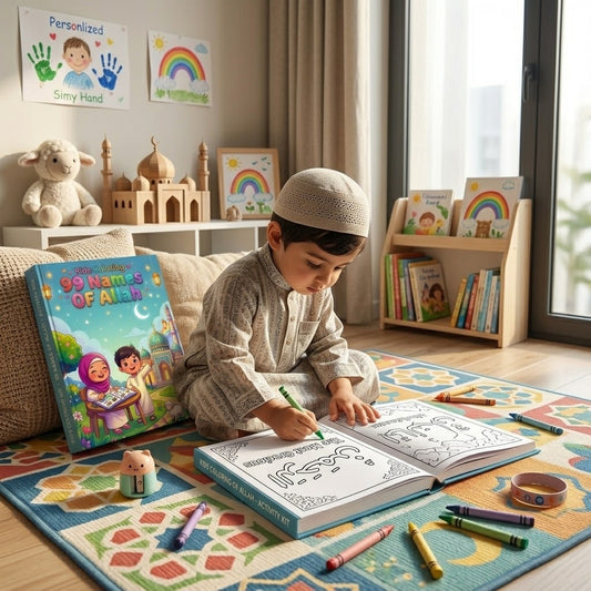 99 Names Of Allah Coloring & Tracing Book for Kids